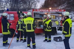 FFW Feuerwehr Meiserich Übung im Winter